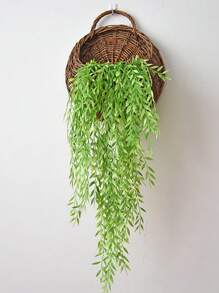 1pc Rattan Hanging Basket, Modern Hanging Flower Basket For Home - Multicolor - View 4