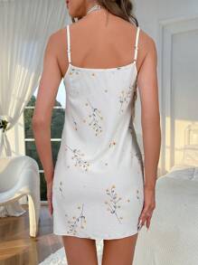 Floral Print Cami Nightdress - White - View 2