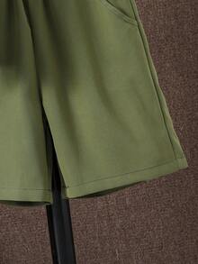 SHEIN Bộ hai mảnh Trai Túi Nút phía trước Lá thư Giải trí - Nhiều màu - Xem 4