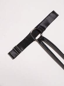 2pcs Punk Ring Decor Garter Belt Harness Halloween - Black - View 6