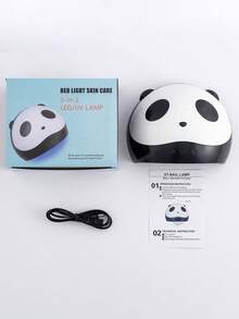 1pc Panda Design Nail Lamp, Cartoon Animal Design Professional Nail Art Accessory Tool For Manicure - Black and White - View 3