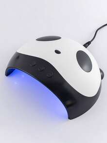 1pc Panda Design Nail Lamp, Cartoon Animal Design Professional Nail Art Accessory Tool For Manicure - Black and White - View 7