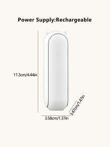 1 pieza Ventilador de mano blanco mini simple ABS portátil para verano - Blanco - Ver 4