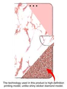 GLANDOTU Simple Credit Card Holder PU Leather TPU Silicone Scratch Resistant Slot Wallet Case Compatible With Samsung Galaxy And Other Mobile Phone Models - Triangle Marble Texture Compatible With IPhone15/15Plus/15Pro/15Promax