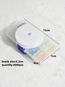 1盒釘珠DIY首飾配件和1卷線 - 彩色 - 查看 3