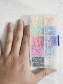 1盒釘珠DIY首飾配件和1卷線 - 彩色 - 查看 4