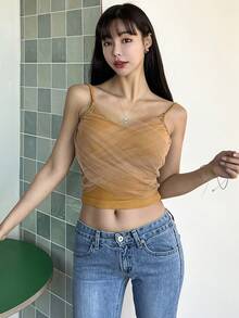 DAZY Áo khoác và áo lót dành cho xe tăng nữ màu trơn Giải trí - Màu vàng - Xem 9