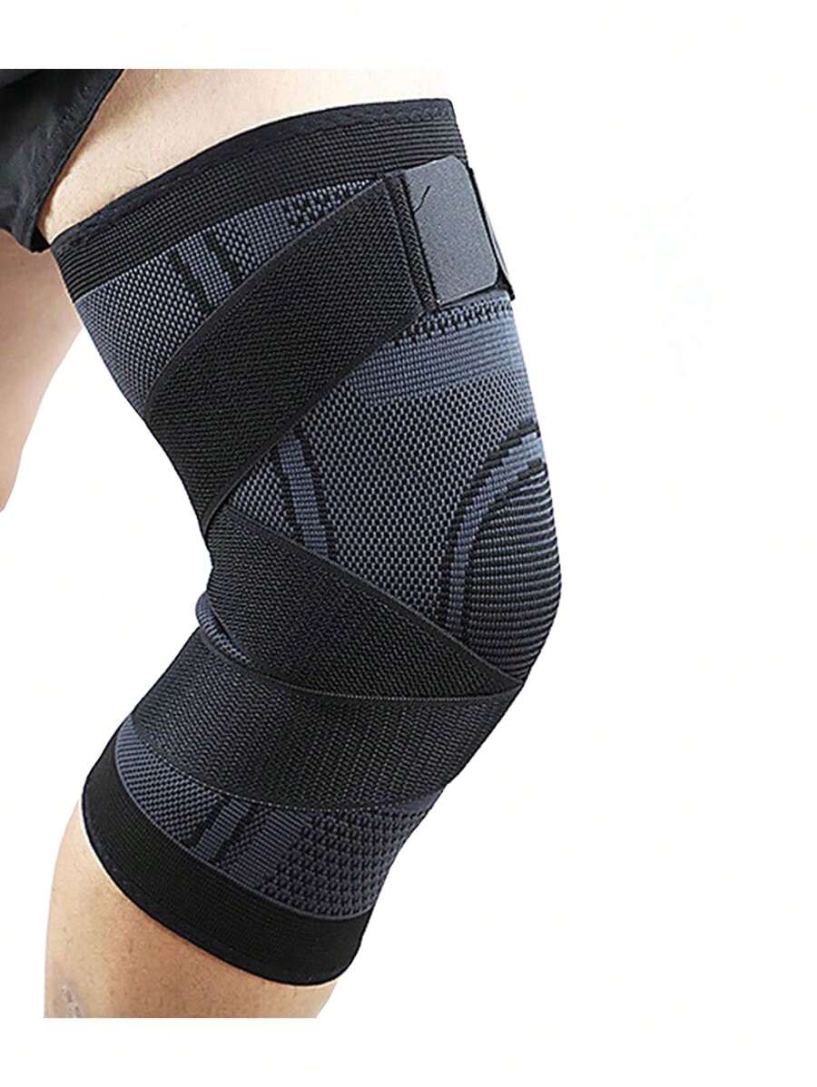1 pieza Protector de rodilla deportivo Accesorios de gimnasio Soporte de rodilla deportivo Rodilleras de gimnasio - Negro - Ver 1