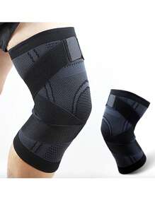 1 pieza Protector de rodilla deportivo Accesorios de gimnasio Soporte de rodilla deportivo Rodilleras de gimnasio - Negro - Ver 2