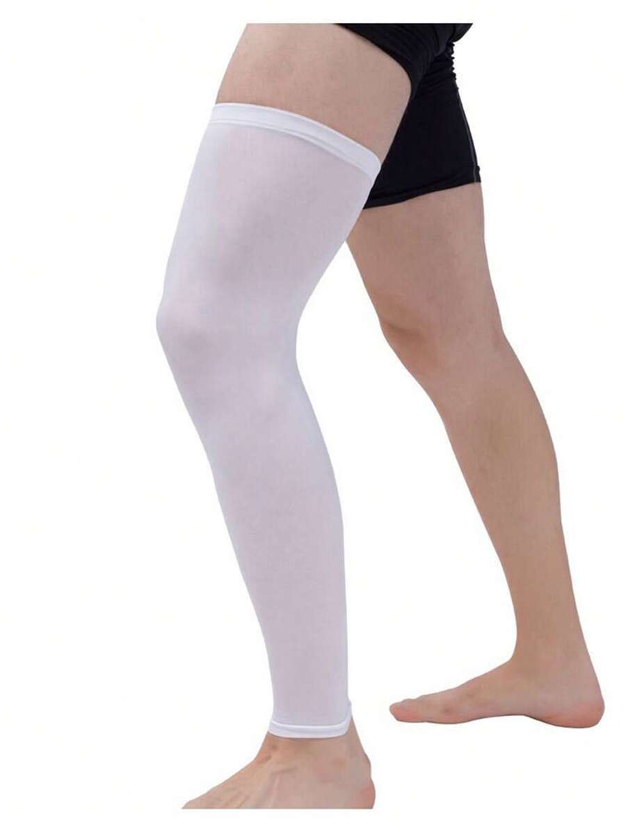 1入組素色運動護腿 - 白色 - 查看 1