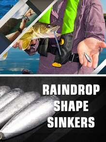 10pcs Weight Sinker Willow Leaf Shaped Sinker For Bottom Fishing Weight Lead Sinker