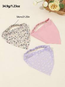 3pcs Girls' Flower Daisy Headbands - Multicolor - View 4
