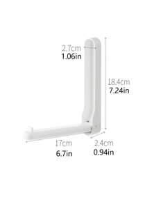 1 pieza Estante de almacenamiento para colgar ropa multifuncional - Blanco - Ver 4