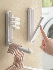 1 pieza Estante de almacenamiento para colgar ropa multifuncional - Blanco - Ver 9