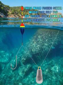 GOTURE 10pcs Fishing Sinker With Loop And Droplet Type Sinker, Suitable For Bottom Fishing With Sinker, Used For Sea Bass, Seawater And Freshwater Fishing Gear