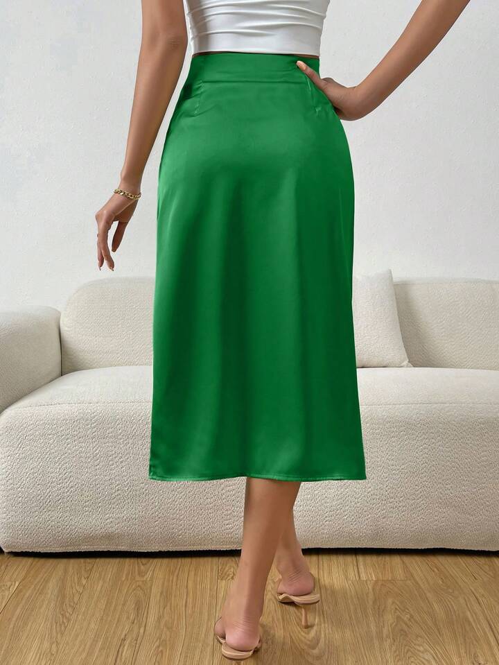 Green skirt shein best sale