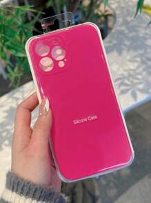 Vỏ điện thoại silicon rắn - Màu Hồng Tươi - Xem 2