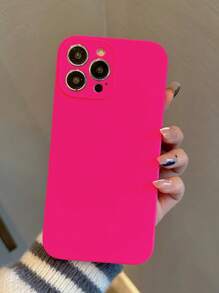 Vỏ điện thoại silicon rắn - Màu Hồng Tươi - Xem 5