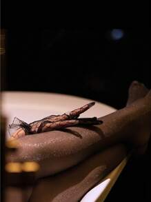 Glitter Fashion Tights - Black - View 3