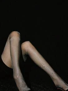 Glitter Fashion Tights - Black - View 5