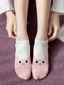 5pairs Cartoon Graphic Ankle Socks - Multicolor - View 2