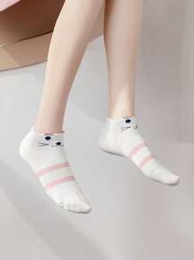 5pairs Cartoon Graphic Ankle Socks - Multicolor - View 4