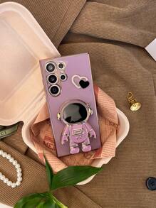 Valentines Astronaut Print Phone Case With Stand Compatible With IPhone15/15Plus/15Pro/15Promax