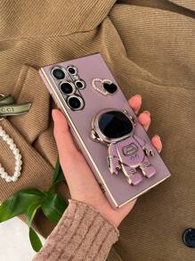 Valentines Astronaut Print Phone Case With Stand Compatible With IPhone15/15Plus/15Pro/15Promax