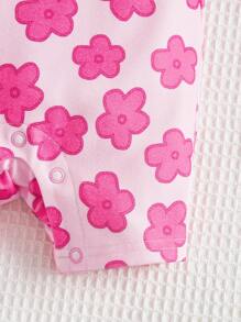 SHEIN Baby Floral Print Cami Romper - Multicolor - View 4