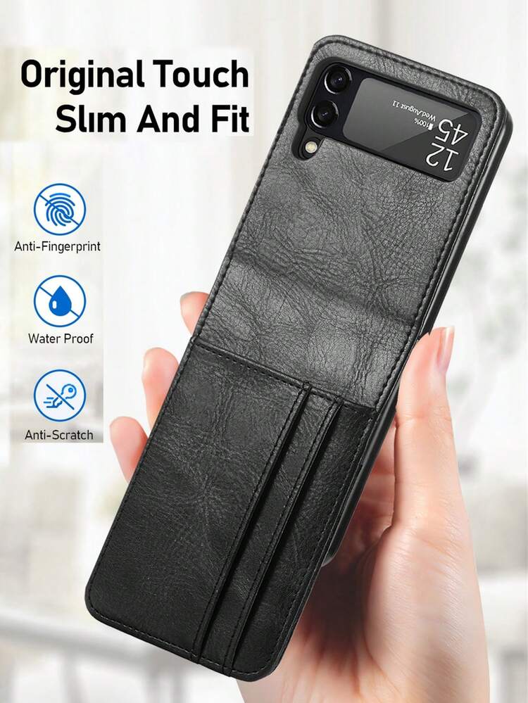 Magnetisch PU-telefoonhoesje - Zwart - Bekijken 6