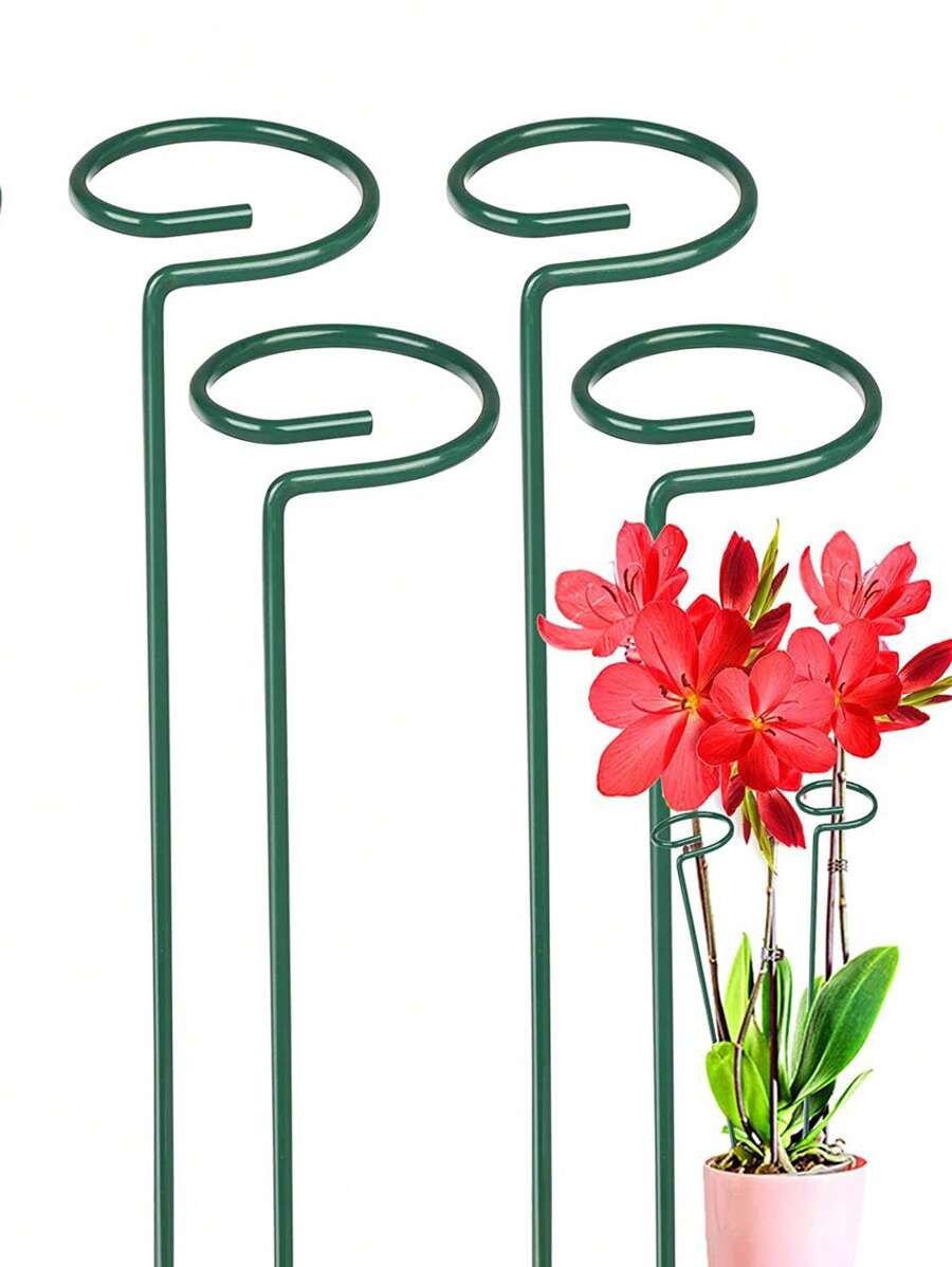1 件绿色植物支撑桩，简易铁制植物桩，适用于户外、花园、园林工具、园艺工具 - 綠色 - 查看 1