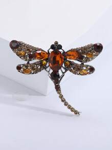 Rhinestone chuồn chuồn trâm - Cà phê nâu - Xem 1