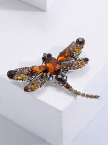 Rhinestone chuồn chuồn trâm - Cà phê nâu - Xem 3