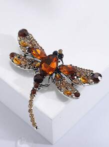 Rhinestone chuồn chuồn trâm - Cà phê nâu - Xem 5