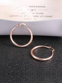 1pair Fashionable Minimalist Hoop Earrings For Women For Daily Decoration