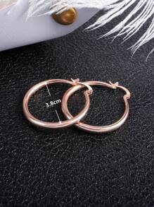 1pair Fashionable Minimalist Hoop Earrings For Women For Daily Decoration