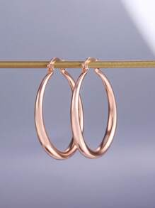 1pair Fashionable Minimalist Hoop Earrings For Women For Daily Decoration