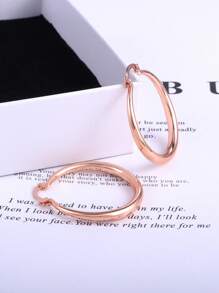 1pair Fashionable Minimalist Hoop Earrings For Women For Daily Decoration