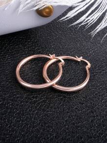 1pair Fashionable Minimalist Hoop Earrings For Women For Daily Decoration