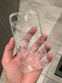 花卉印花透明手機殼相容於 iPhone 15/15Pro/15Plus/15Promax - 彩色 - 查看 2