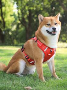 1pc No Pull Pet Harness For Dog For Outdoor - Red - View 2