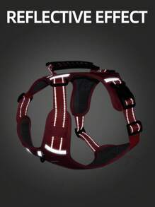 1pc No Pull Pet Harness For Dog For Outdoor - Red - View 6