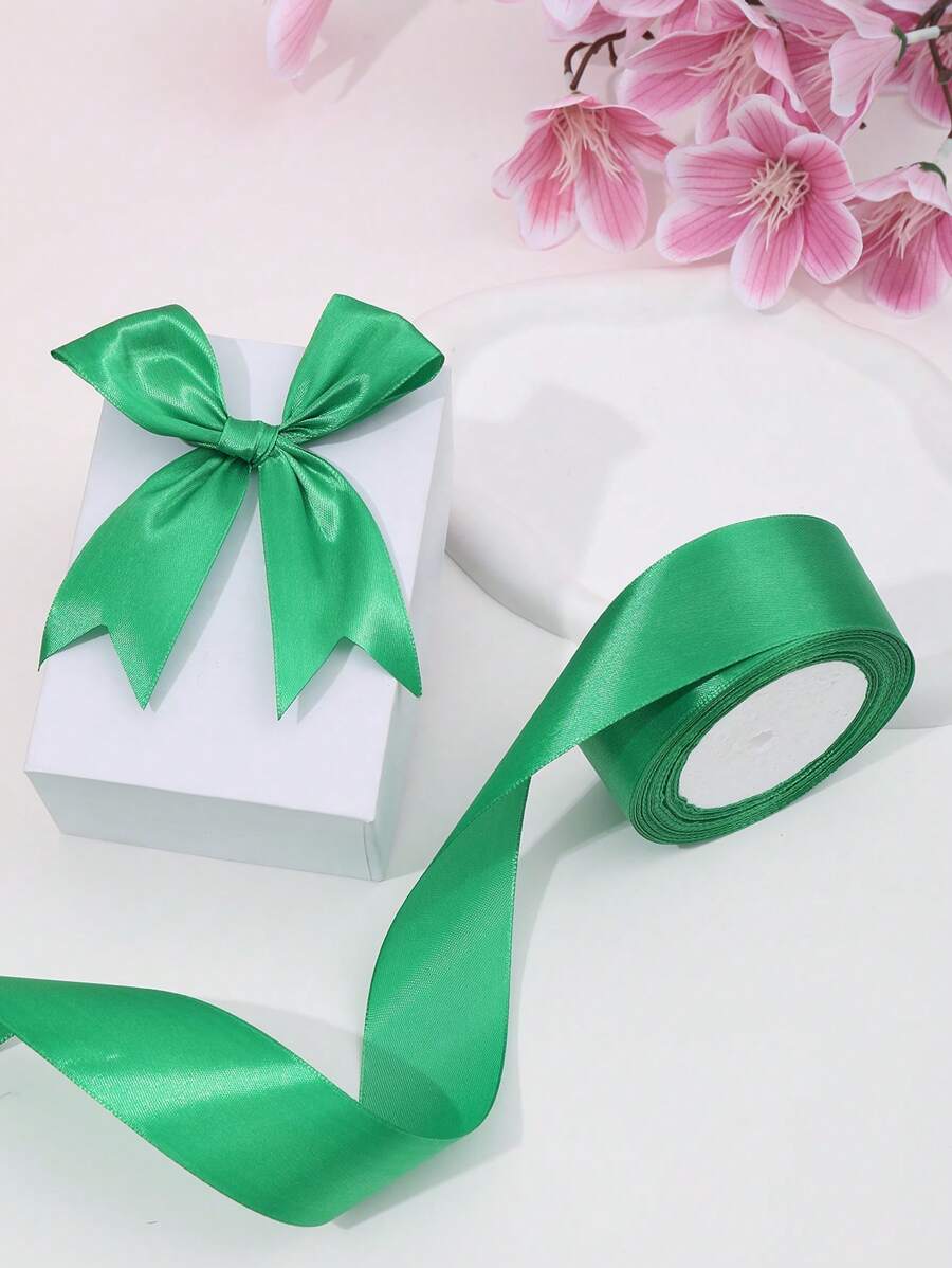 1 Đồng Màu Gói Quà Ruy Băng Tối Giản Polyester Gói Quà Ruy Băng Cho Gia Đình - màu xanh lá - Xem 1
