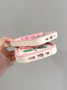 1入組玫瑰矽膠保護殼，適用於蘋果iPhone 13/14 Pro Max/11/12，可愛全包覆式軟殼，防摔女孩手機殼 - 彩色 - 查看 3