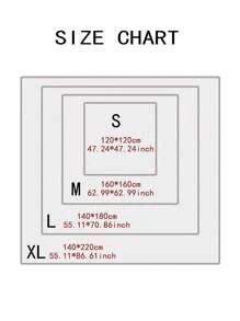 1pc Printed Picnic Mat - Black and White - View 2