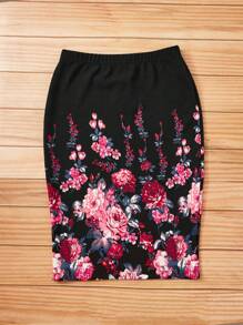 SHEIN Clasi 印花鉛筆裙 - 彩色 - 查看 6