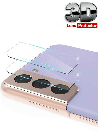 Película para lente de câmera compatível com smartphones iPhone/Galaxy//Redmi/OPPO/OnePlus, vidro temperado de dureza 9H, protetor de lente resistente a arranhões de alta definição