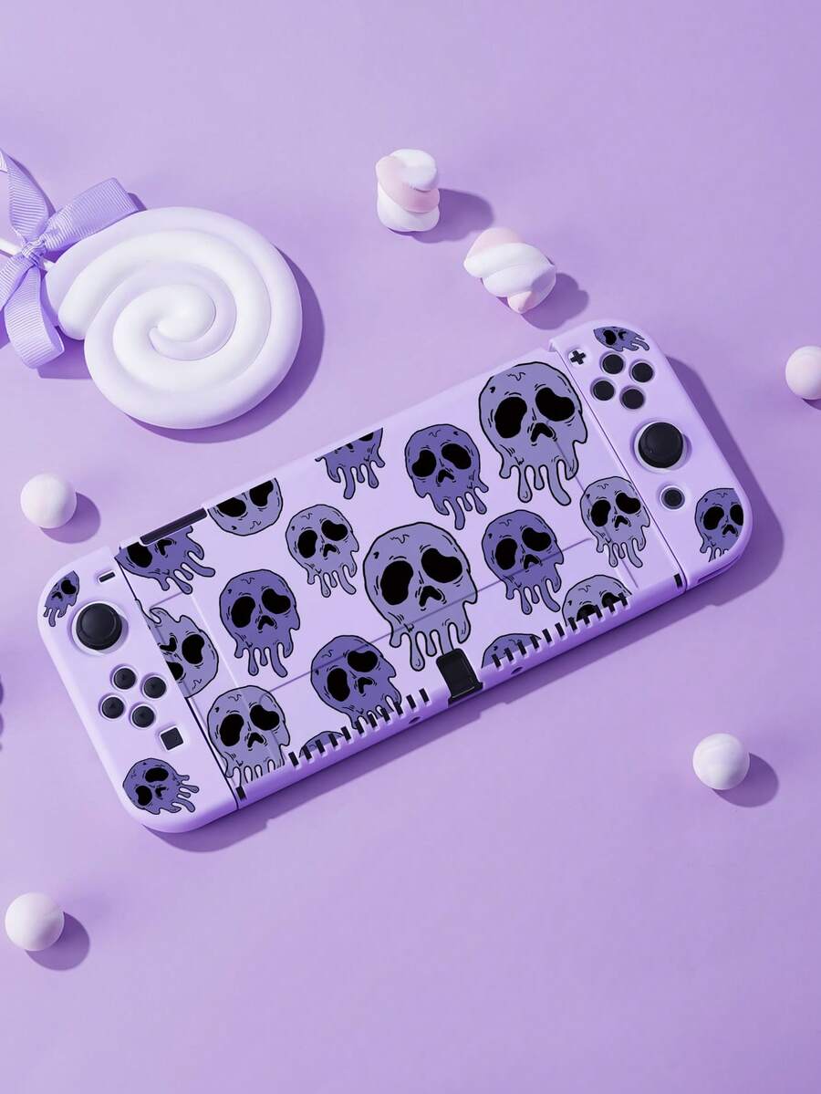 Silicone Skull Print Case Compatible With OLED