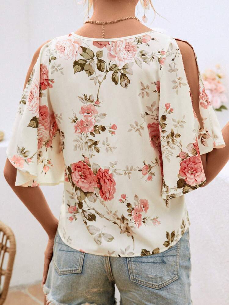 Summer Vacation Outfits Women's Open Shoulder Floral Printed Chiffon Loose Shirt For Summer Vacation FLowy Summer Shirtssummer Outfits, Spring Outfit, Beach Outfit, Festival Outfits, Vacation Outfits, Office Outfits, Country Outfit Women / For Women Elegant Dress, Elegant Party Dress, Elegant Blouse, Casual Classy Casual Dress, Casual Blouse, Casual Sets, Casual Long Dresses Beach Dress, Beach Outfit, Vacation Dress, Summer Holiday Outfits Wedding Guest Dress, Bridesmaid Dress, Graduation Dress