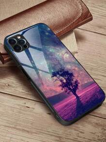 樹紋玻璃手機殼 - 紫色 - 查看 2